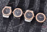 Hublot Classic Fusion Automatic Watches Rose Gold Bezel Black Dial